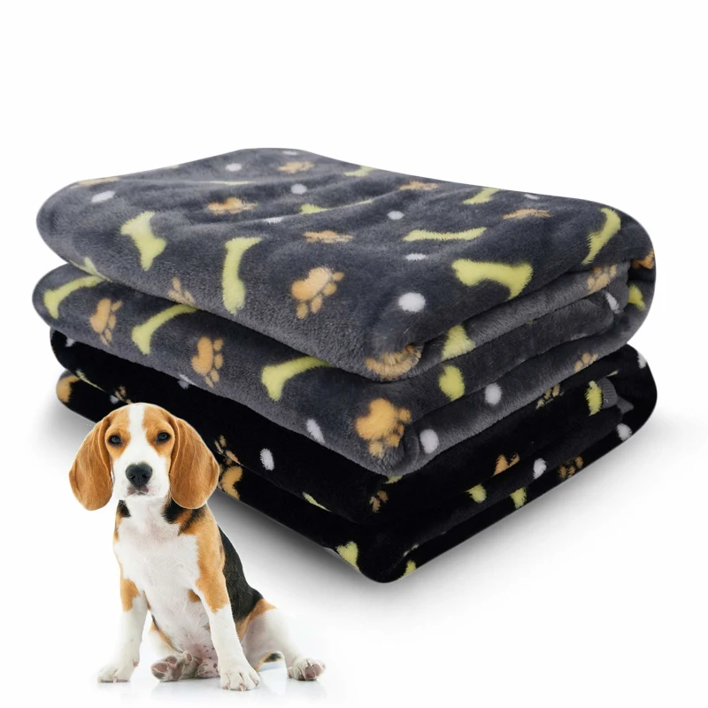
Super Soft and Premium Fuzzy Fleece Pet Dog Blanket Cute Print Design Washable Fluffy Blanket for Puppy Cat Kitten 