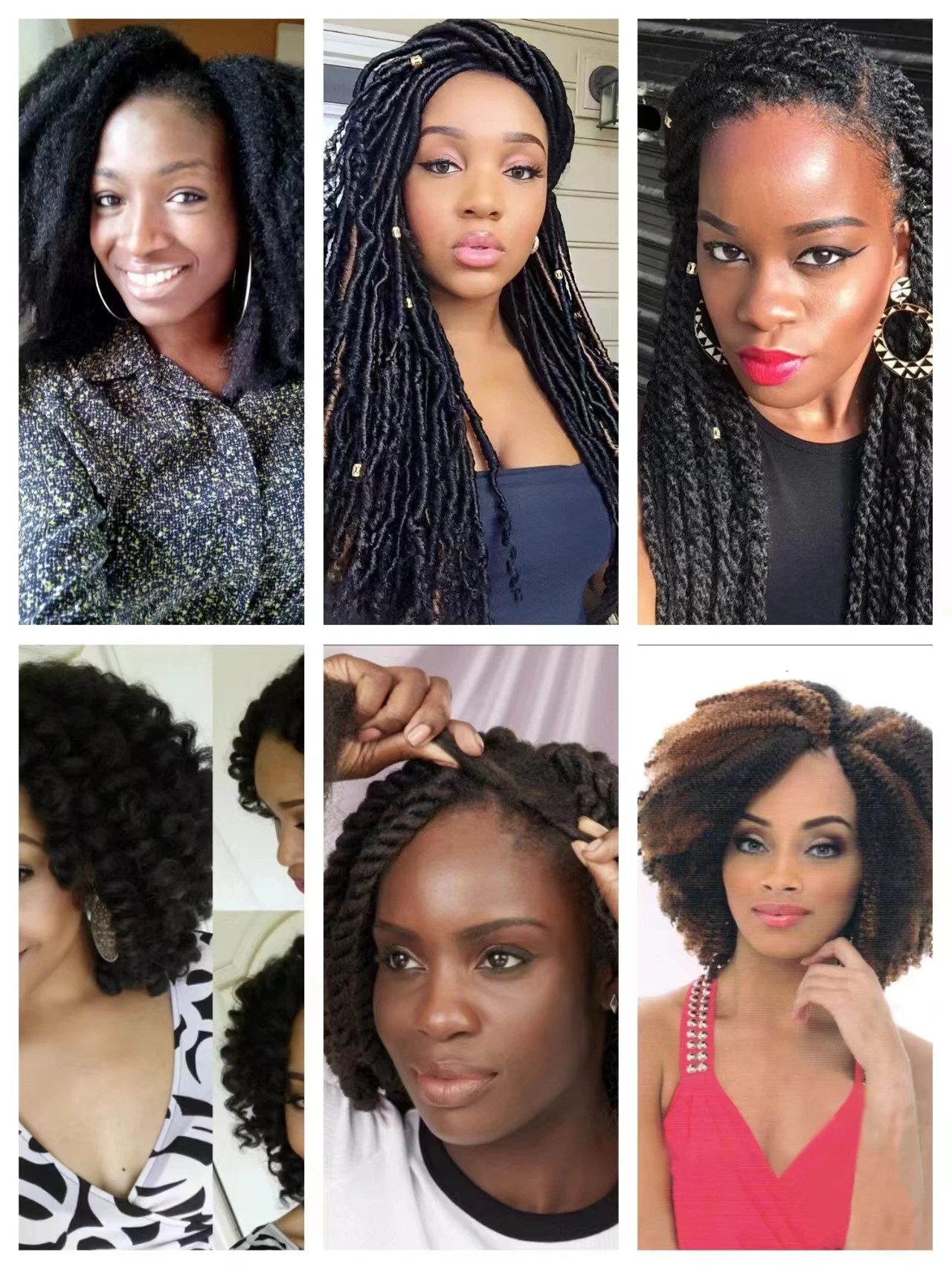 Wholesale 22inch 100g Synthetic Afro Kinky Twist Crochet Braid Hair Extensions Cuban Twist Marley Braiding Hair for Women