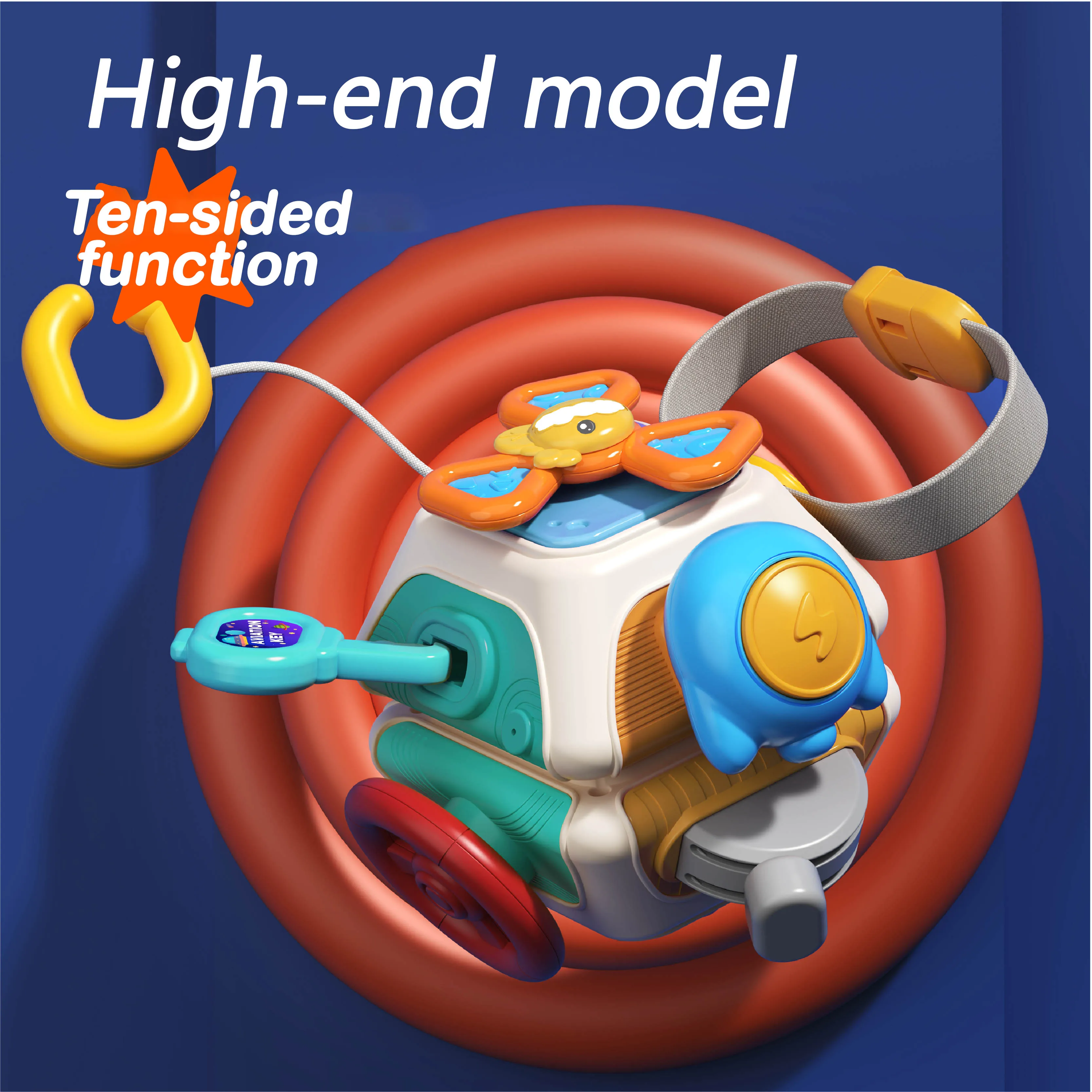 SL Baby Multifunction Ball Toy 10 side Montessori Early Educational Sensory Toys Busy Cube For 1 To 3-year-old Boys Girls