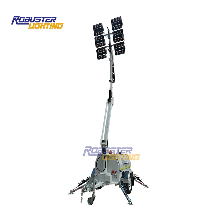9m light tower Diesel Generator Mobile LED Lighting Tower construction mining tower light