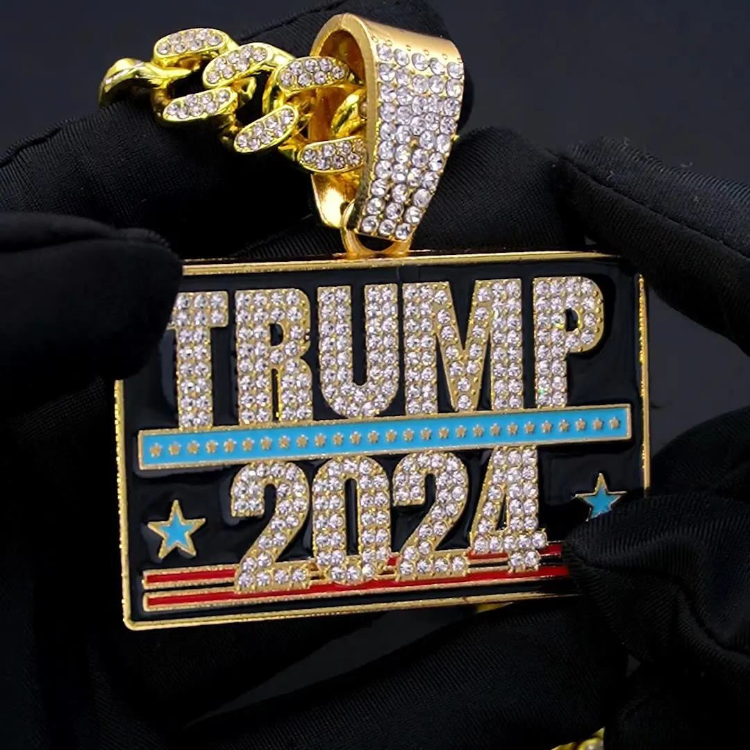 Name Necklace Personalised Gold Plated 2024 HipHop Necklace Stainless Steel Choke Chain Big Pendant Men Jewelry