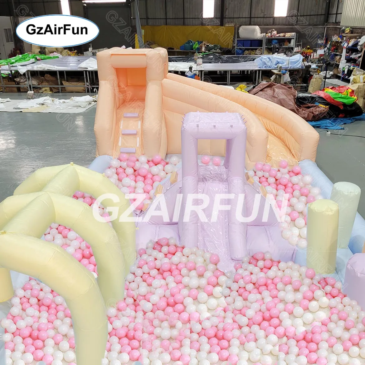 New fashion water park inflatable obstacle course playground inflatable soft play splash pad