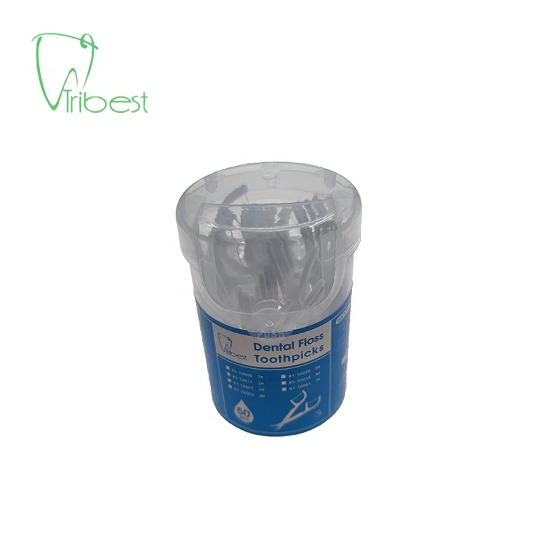 Tribest Daily oral care disposable use floss stick bags/boxes/drums Dental floss toothpick