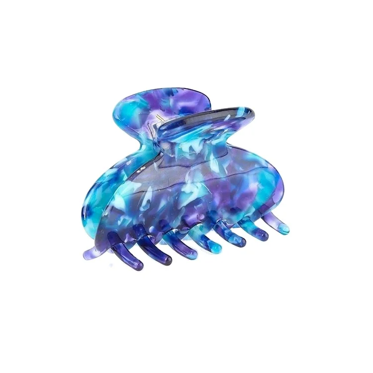 Fashion rock color hair clip accessories 4pcs packing high quality durable hairclaw  handmade cellulose acetate women claw