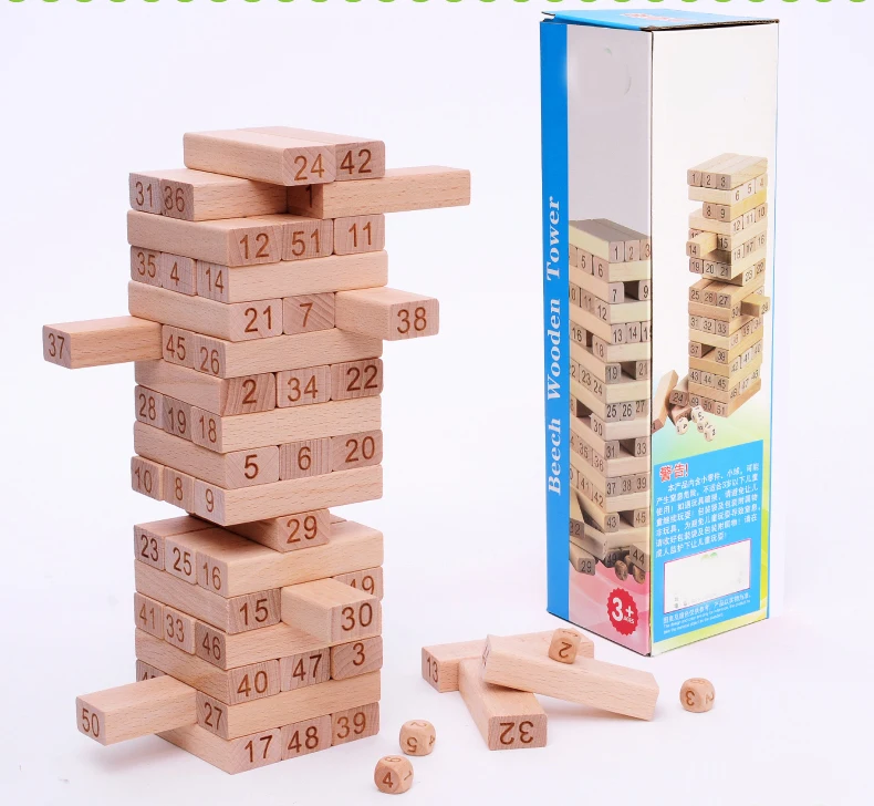 Timber Tower Wood  Blocks Classic Wood Stacking game for family