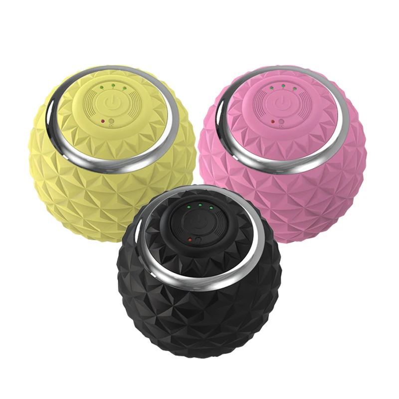 Electric fascia ball Body massager recovery 4 adjustment silicone muscle relaxation relief the pain vibration massage ball