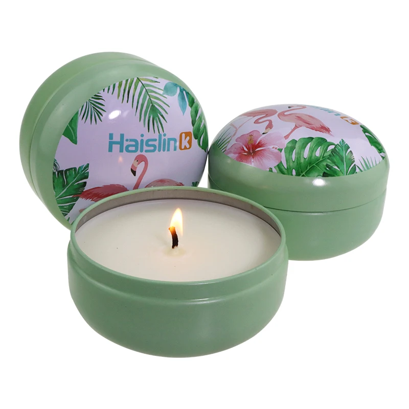 Оптовая продажа, роскошные оловянные банки для ароматизированных свечей объемом 2 унции, 4 унции, 8 унций