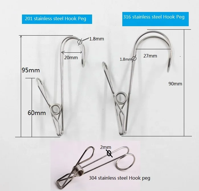 Многофункциональные прищепки из нержавеющей стали, металлическая проволока, прищепки для одежды, прищепки для офиса