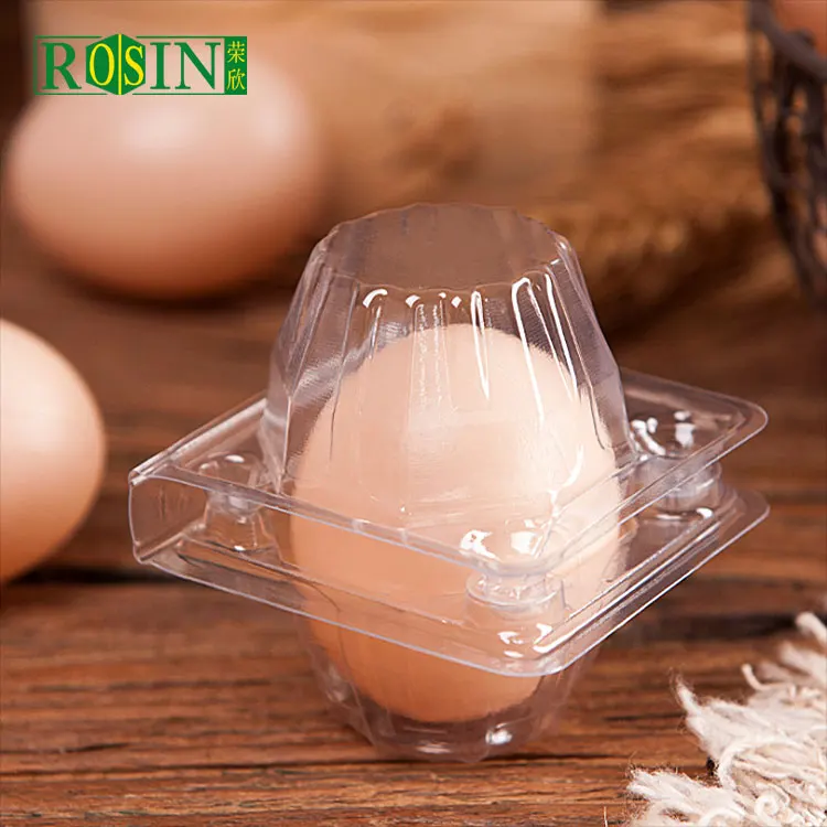 1 holes PVC PET transparent oval plastic blister egg tray