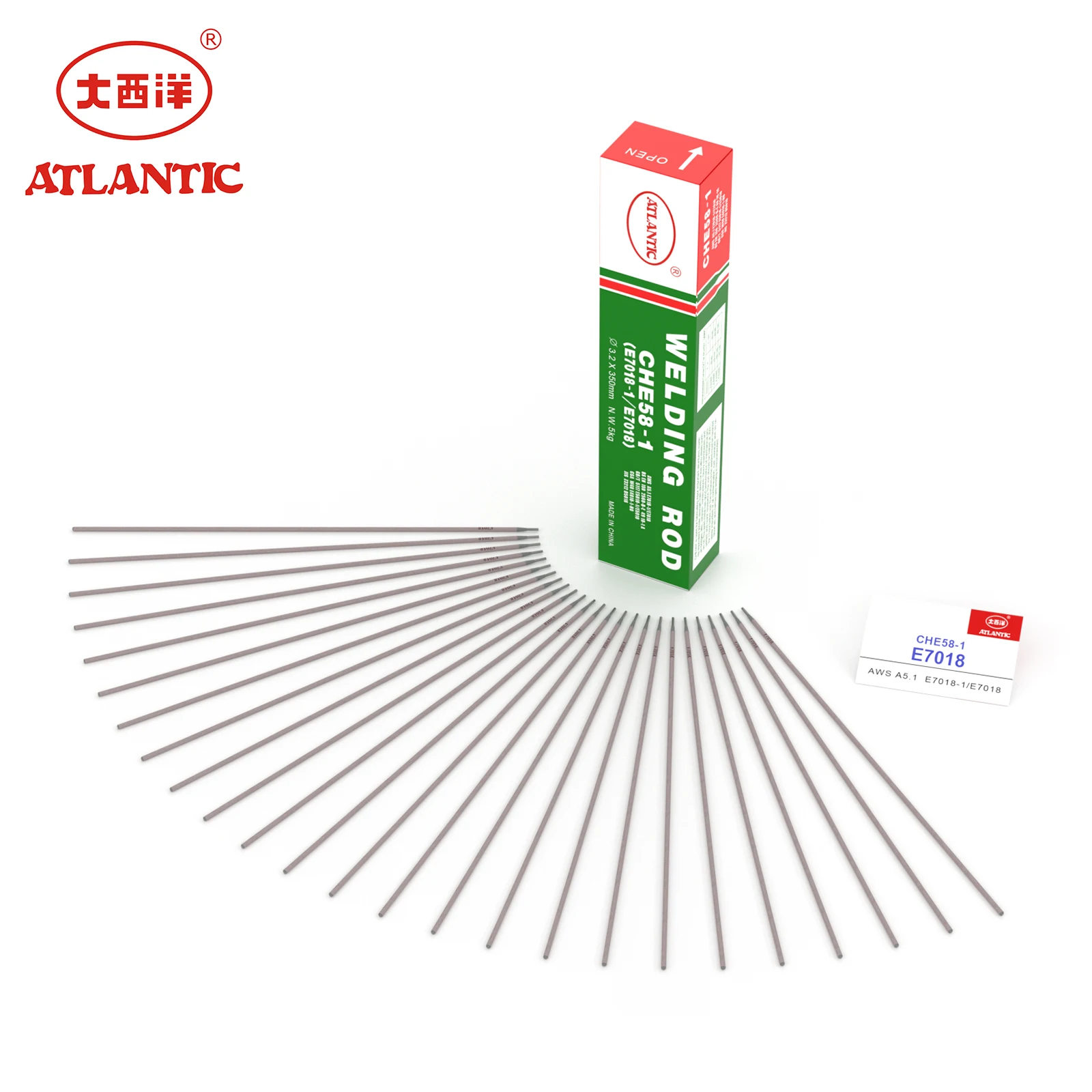 ATLANTIC High Quality Factory Price Low-hydrogen CHR256 2.5 mm 3.2 mm 4.0 mm 7018 E7018  Welding Electrode