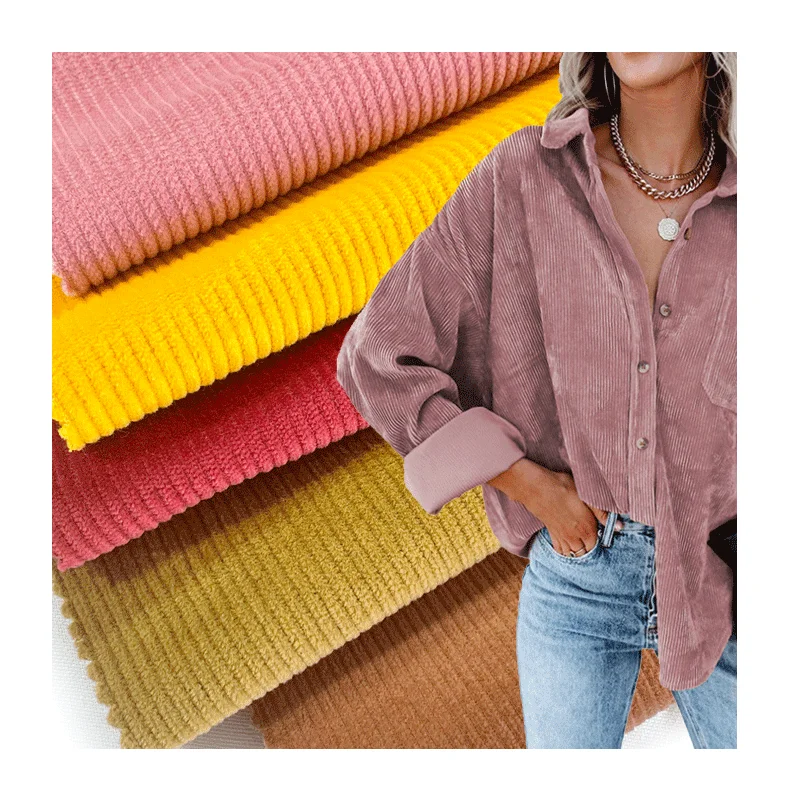 Hot selling Good Quality 98% cotton 2% spandex  Heavy Weight 8w Cotton Stretched Elastic Corduroy Fabric