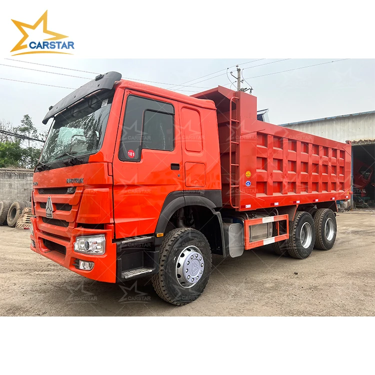 China Made Second-Hand New Left Hand Drive HOWO 8 Wheel Dump Truck Dredging Mining Truck 15 Tons Second-Hand Truck 6*4 Wheel Dum