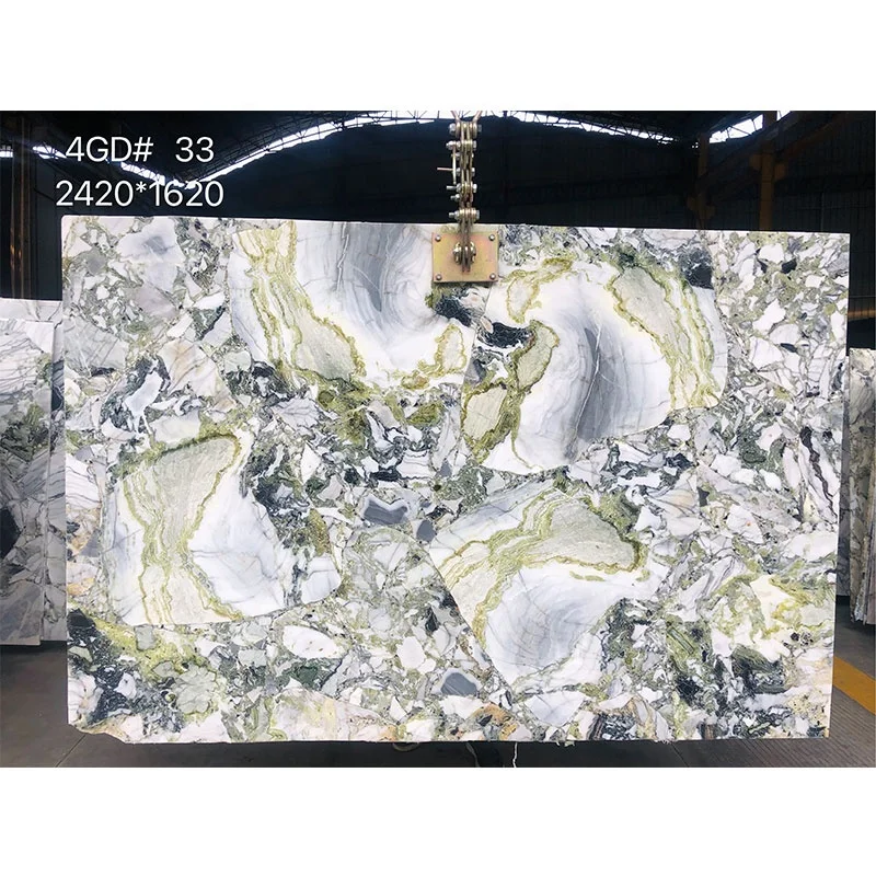 Cold Emerald Beautiful Jade Light Green Tile Marble for Villa Interior Design