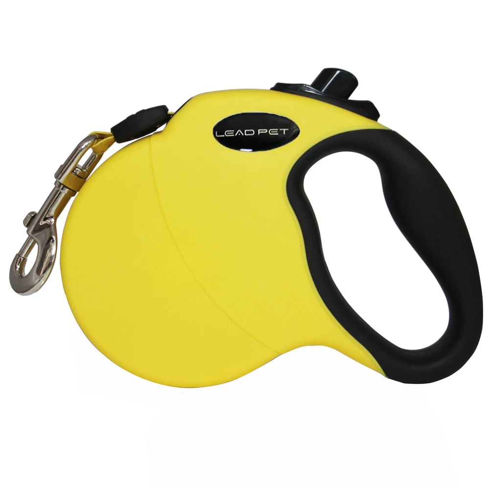 LEAD PET Yellow Color Retractable Dog Leash, 26ft Dog Leash for Small Medium Large Dogs Up to 110lbs, 360 Tangle-Free Strong