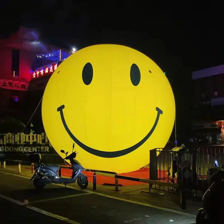 Custom Made New Design Outdoor Design Huge Advertising Inflatable Smile Ball For Decoration