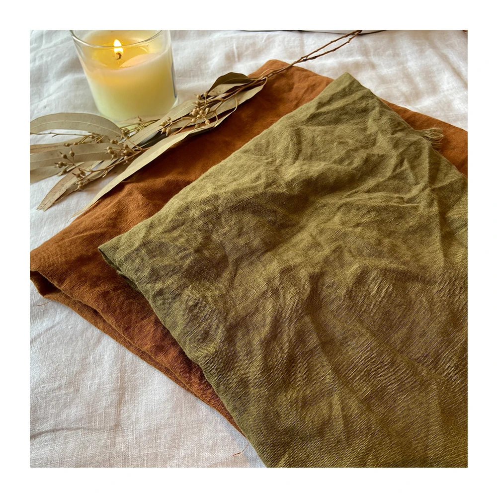  LZ organic stone washed linen 100% pure french flax