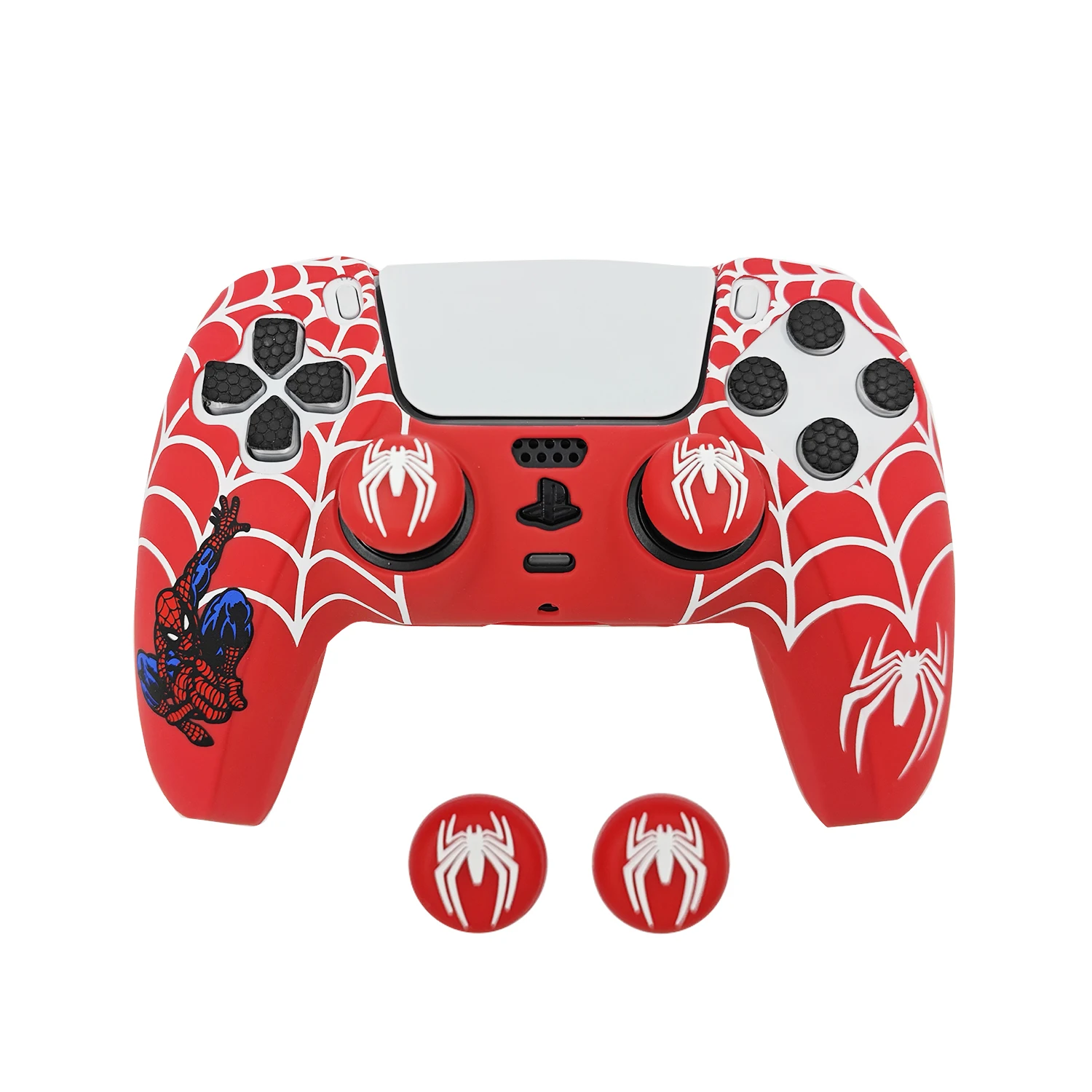 super hero thermal transfer print Silicone Skin Protective grip Cover Case For playstation 5 PS5 dualshock game Controller