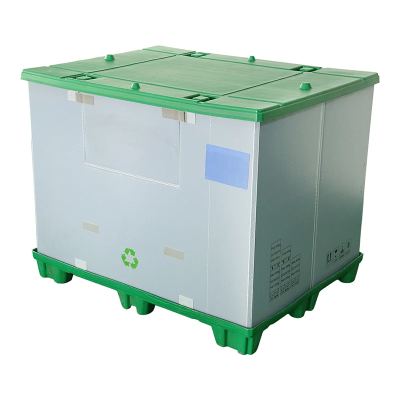 Wholesale Reusable Packaging Lower Cost Storage Collapsible Solution Gaylord Foldable Plastic Pallet Box Sleeve Pack