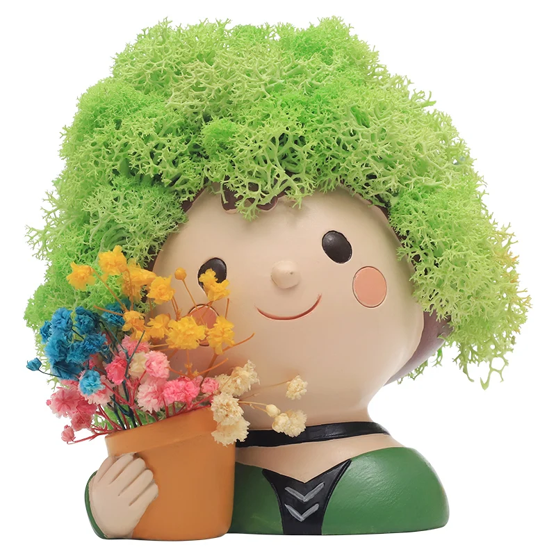 Roogo Flower Ball Decor DIY Centerpiece Flower Row With Pots Mini Colorful Desktop Decorative Artificial Flower With Planter