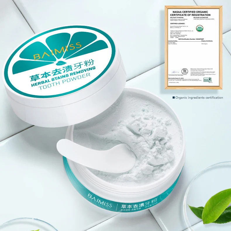 100% Natural organic Bentonite Clay  Charcoal Tooth Powder Brands Charcoal Tooth Whitening Powder