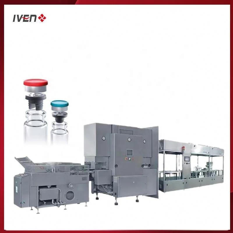 Флакон производственной линии флакон жидкости и порошок заполнение системы пробки и запечатывания