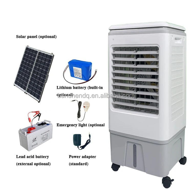 Dc 12V Solar Mini Evaporative Air Cooler Portable Household Small Air Conditioner