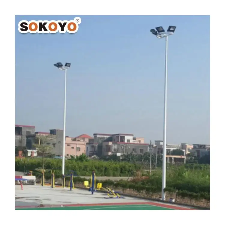 SOKOYO Hot Sale Round Outdoor Yard Light Pole Led Garden Lights 3M 4M 5M 6M 7M 8M 9M 10M 11M 12M Pole