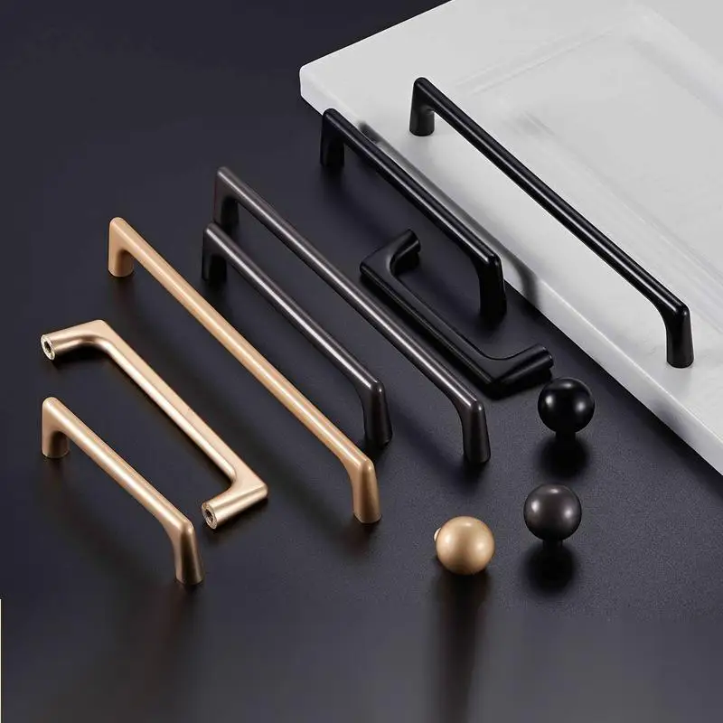 High Quality Zinc alloy  Hardware Kitchen Solid Furniture Handle Cabinet  Handles
