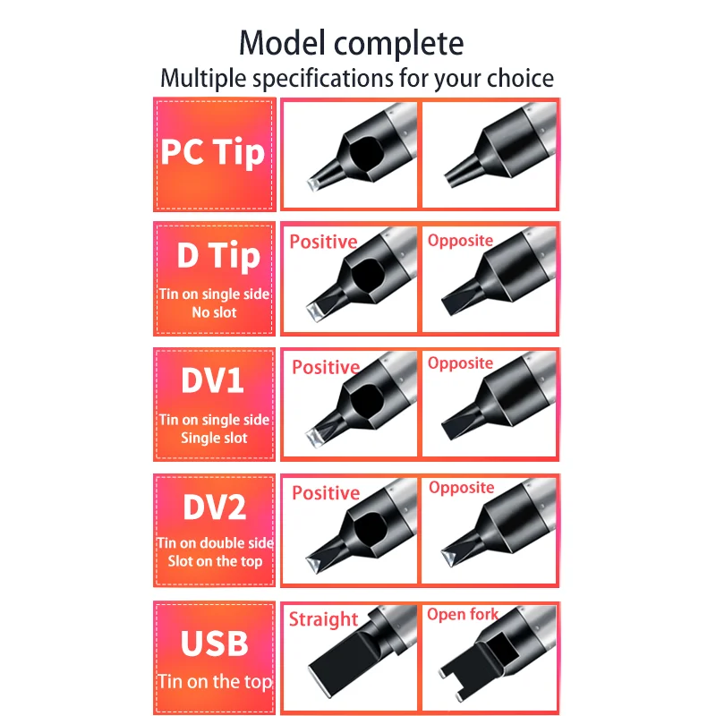 robot soldering iron head Various specifications and models of robot 911G-24D soldering tip