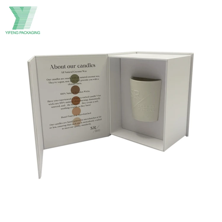 Wholesale Luxury Premim Packaging Gift Candle Boxes Custom Fancy Design Logo Rigid Paper candle glass jars packaging boxes