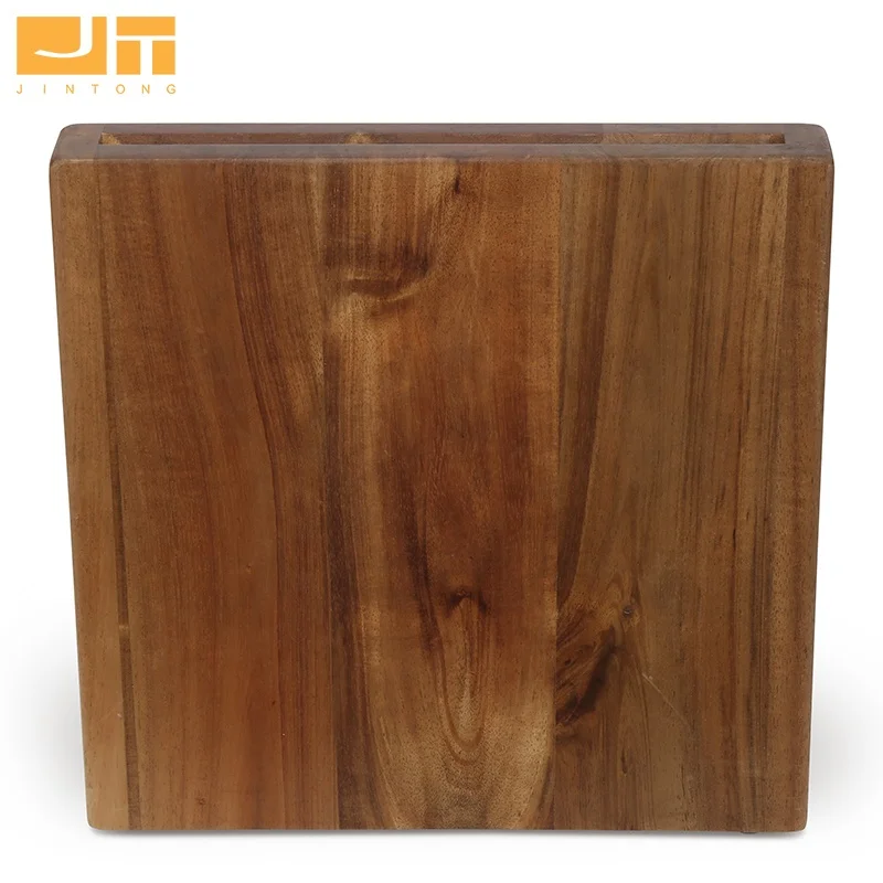 Premium Acacia Wood Kitchen Knife Holder Magnetic Universial Knife Block for KitchenKnife