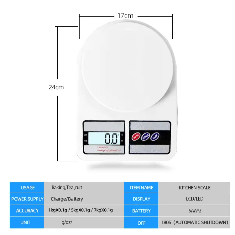 Home kitchen electronic scale, portable electronic scale, coffee powder weighing electronic scale