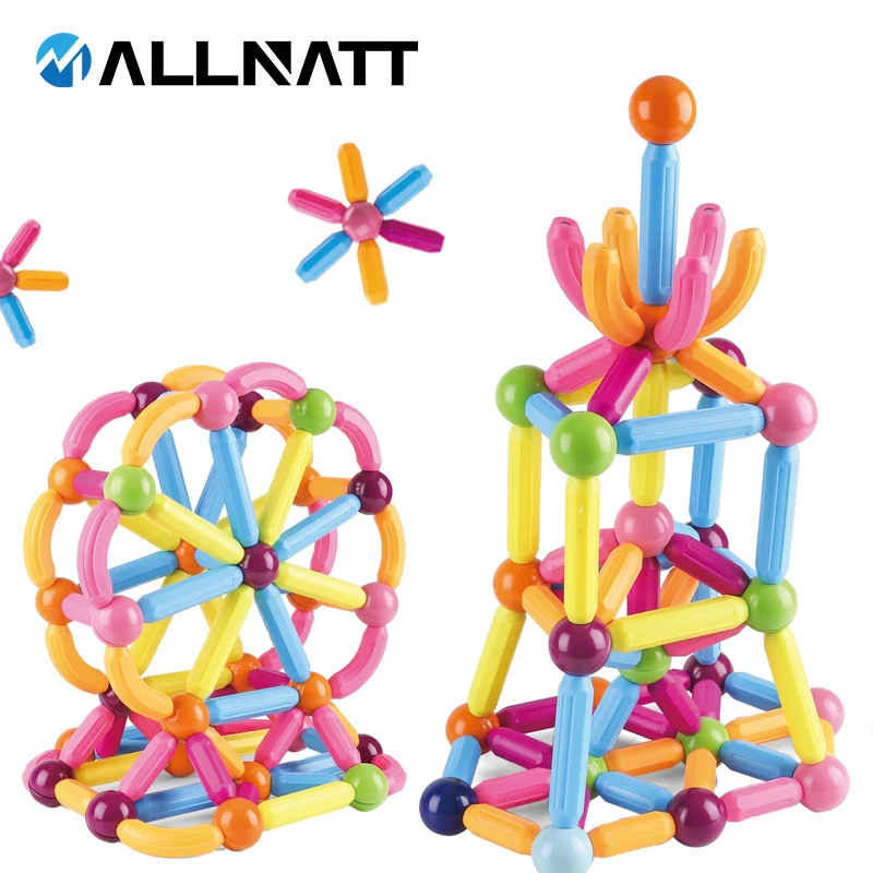 Factory Direct Sale 3D Magnetic Bar Block Kids Magnetic Building Blocks Educational Magnet Rod Building Block for Kids