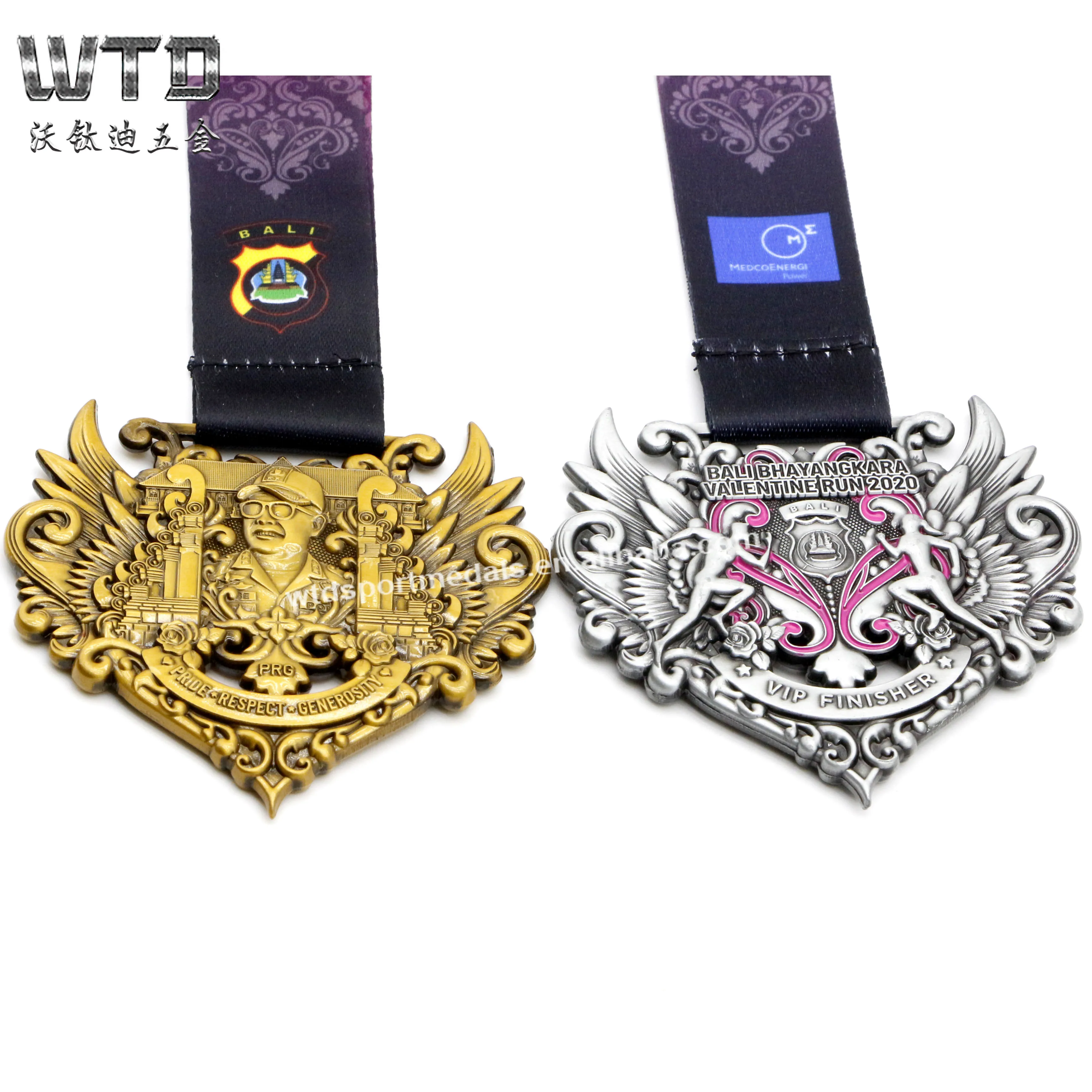  Promotion cheap OEM design zinc alloy Metal Marathon Running Gold Sports