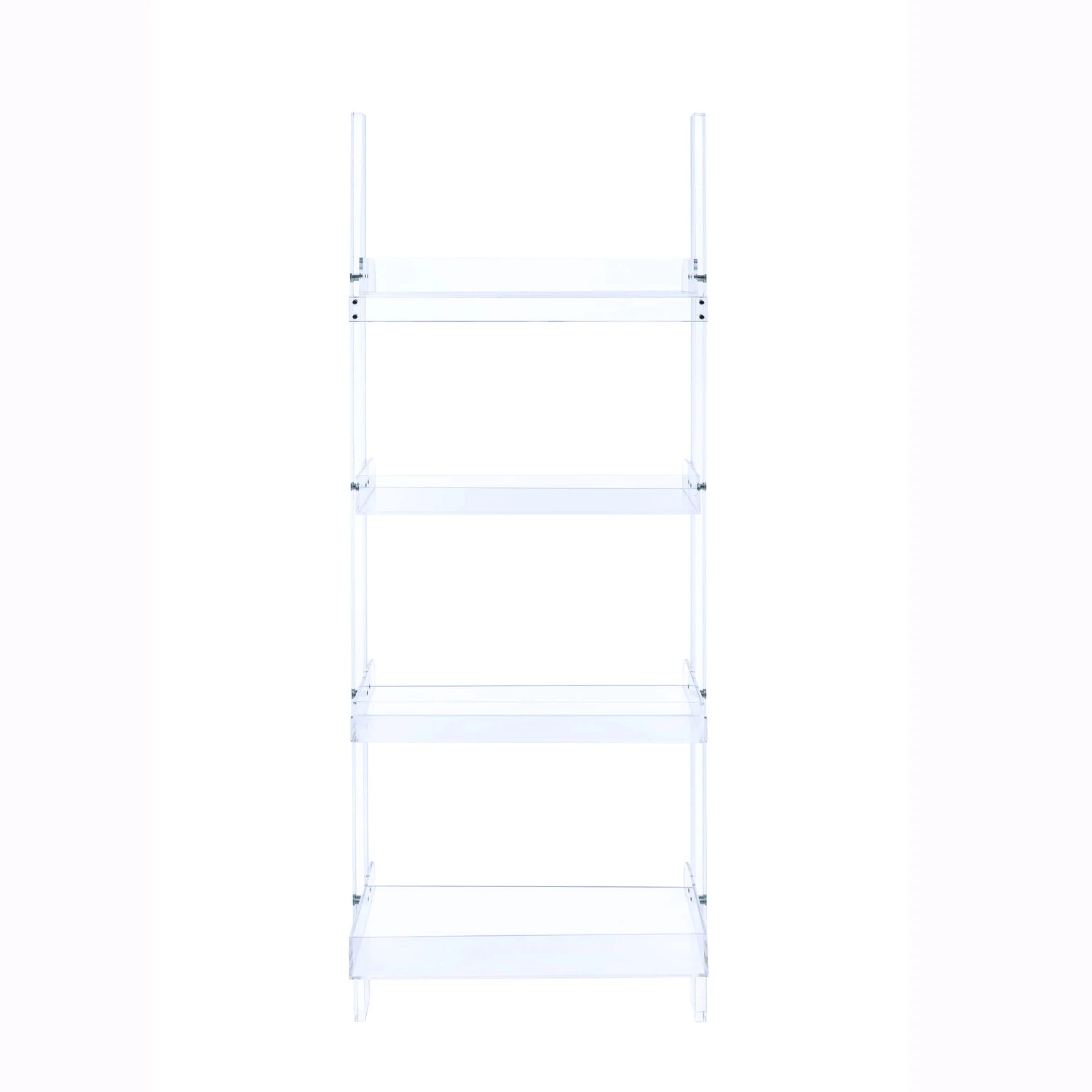 VONVIK Leaning Clear Lucite Book Shelf Bookcase Acrylic Bookcase With Ladder