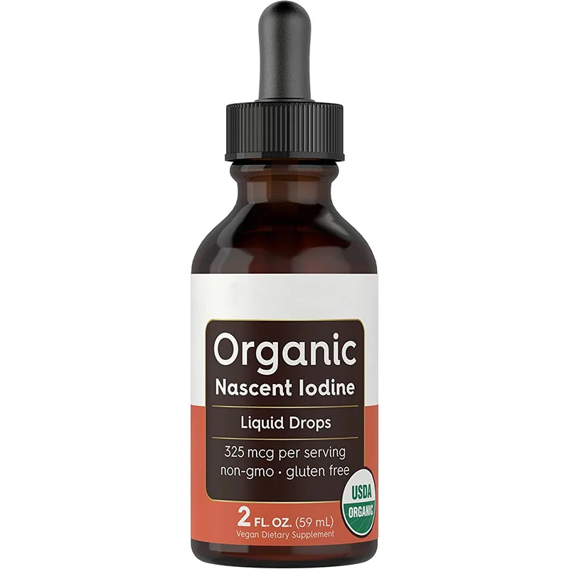 Private Label Iodine Supplement Organic Nascent Iodine Liquid Drops for Thyroid, Energy & Metabolism Support