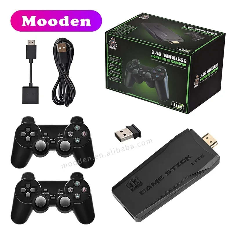 S M8 Small box Game Stick 64GB 10000 Game 4K HD Classic TV Gaming Console Retro Video Game Consoles For PS1