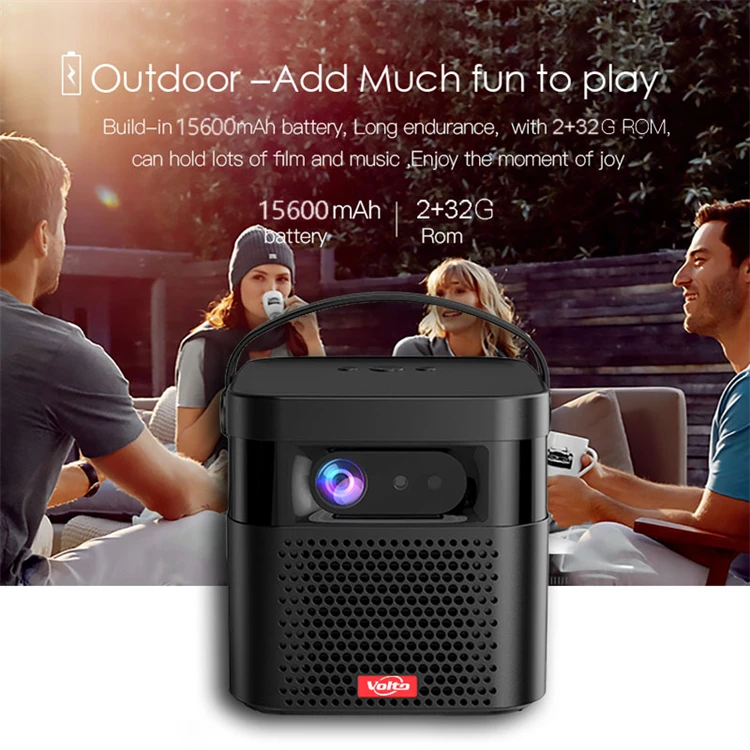 Мини-проектор DLP 1080p Smart Android Wifi BT четырехъядерный мобильный телефон проектор для домашнего