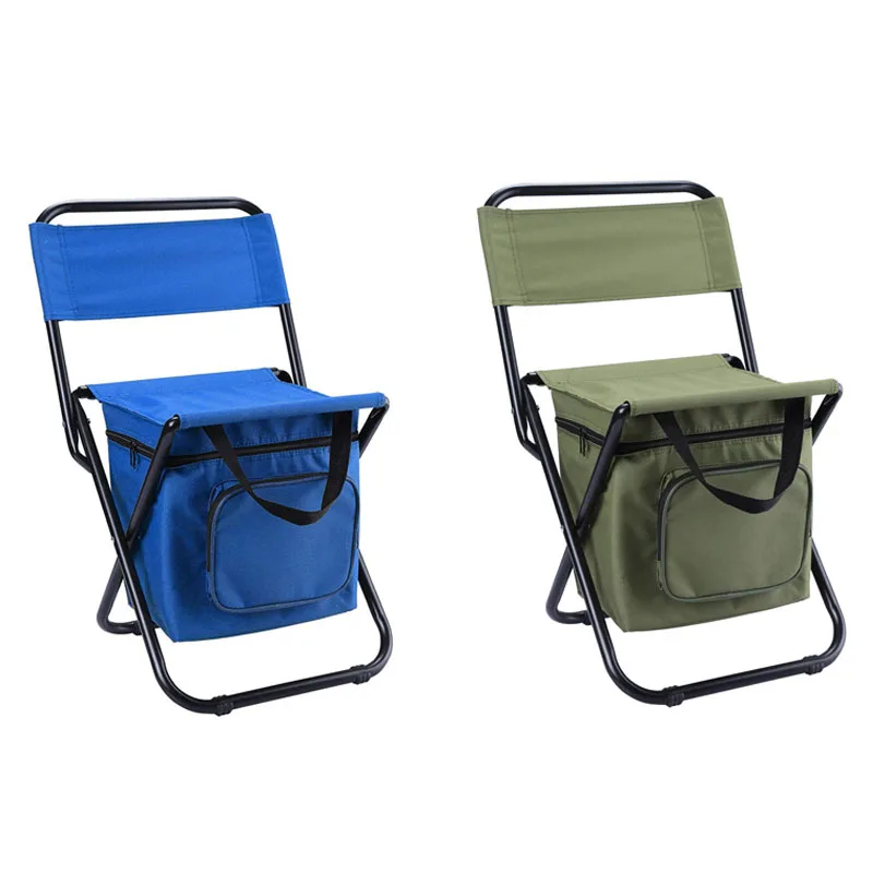 Cheap Foldable Beach And Garden Chair Portable Backpack Folding Camp Fishing Chair with Cooler Bag