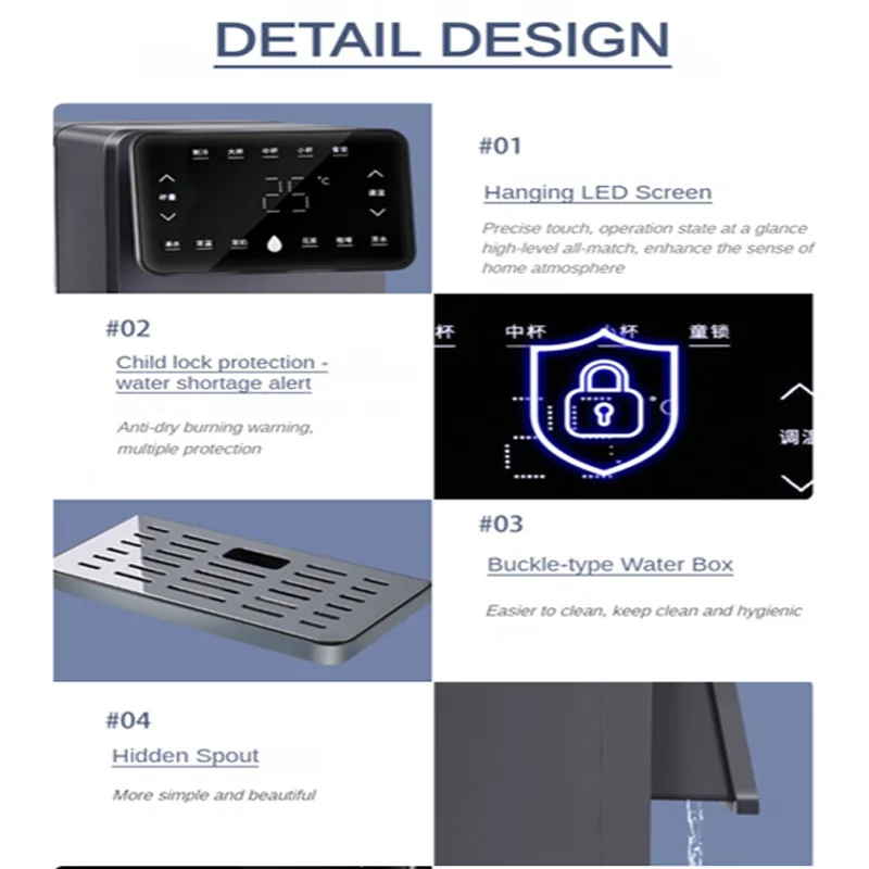 New Design Intelligent Hot And Cold Water Dispenser Portable Household 4.5L Desktop Water dispenser with ice maker