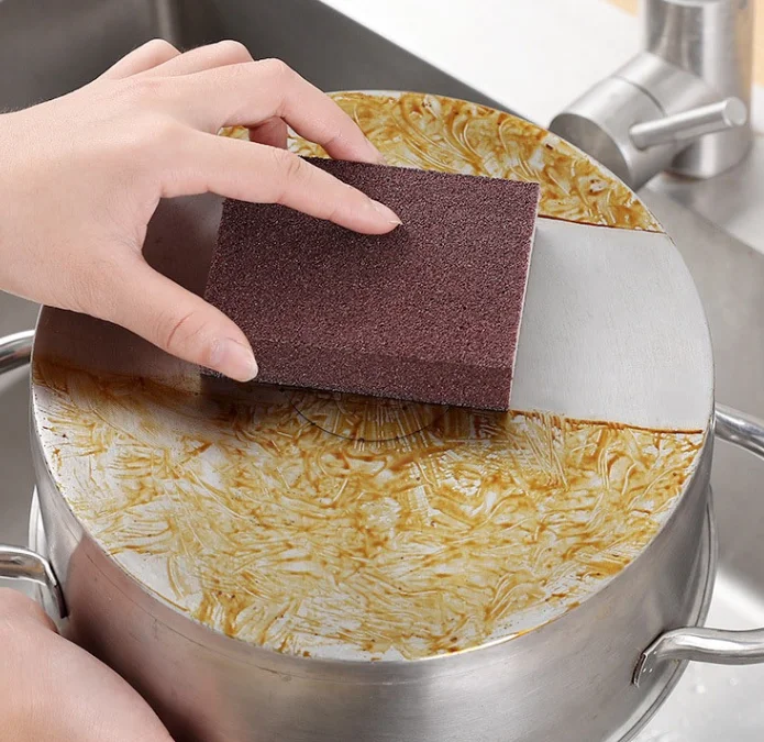 multi-function cleaning products Aluminum Oxide Abrasive Sand Sponge Sanding Block for kitchen cleaning