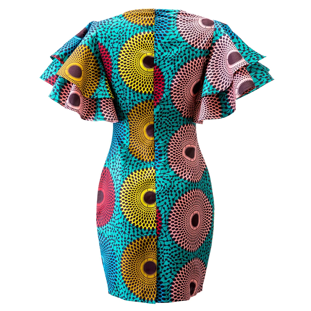 fashion african kitenge designs ankara fabric dresses wax print dress for women