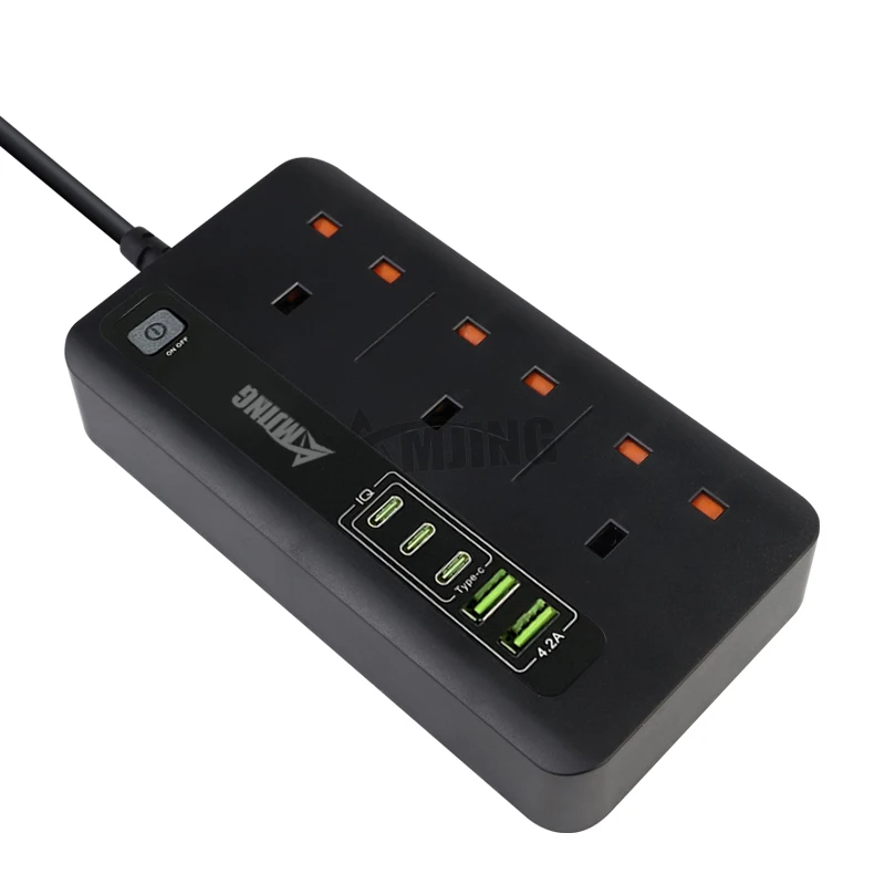 Hot Selling US UK EU Plug Power Strip Type c Extension Socket with