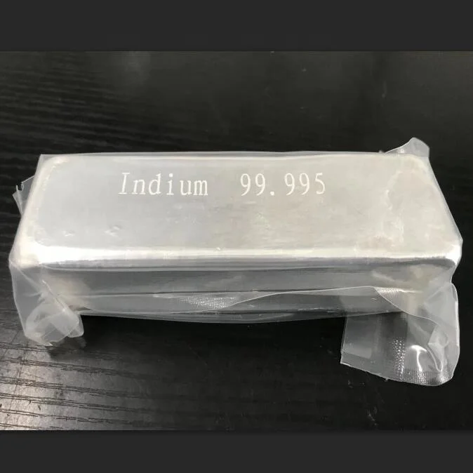 Silver White Metal Indium Ingot Indium 1kg Indium Bar