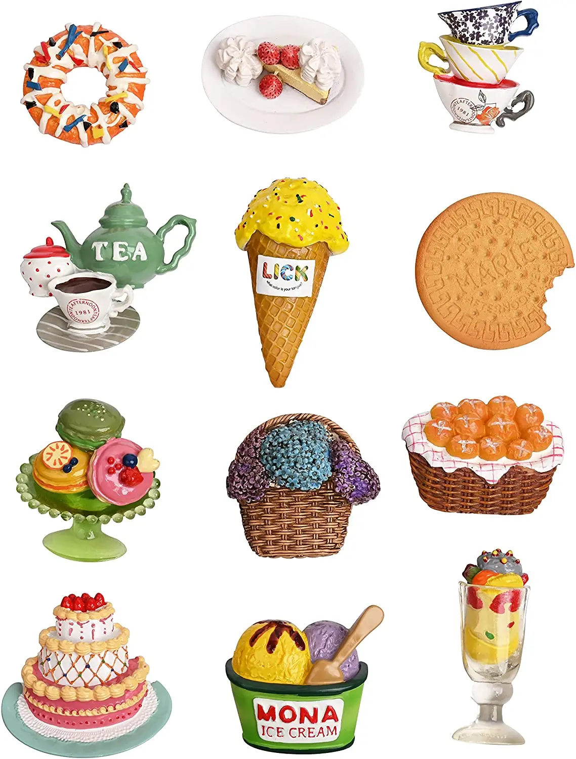 Funny 3D Resin Fridge Refrigerator Magnets Dessert Fridge Magnet  Cute and Practical