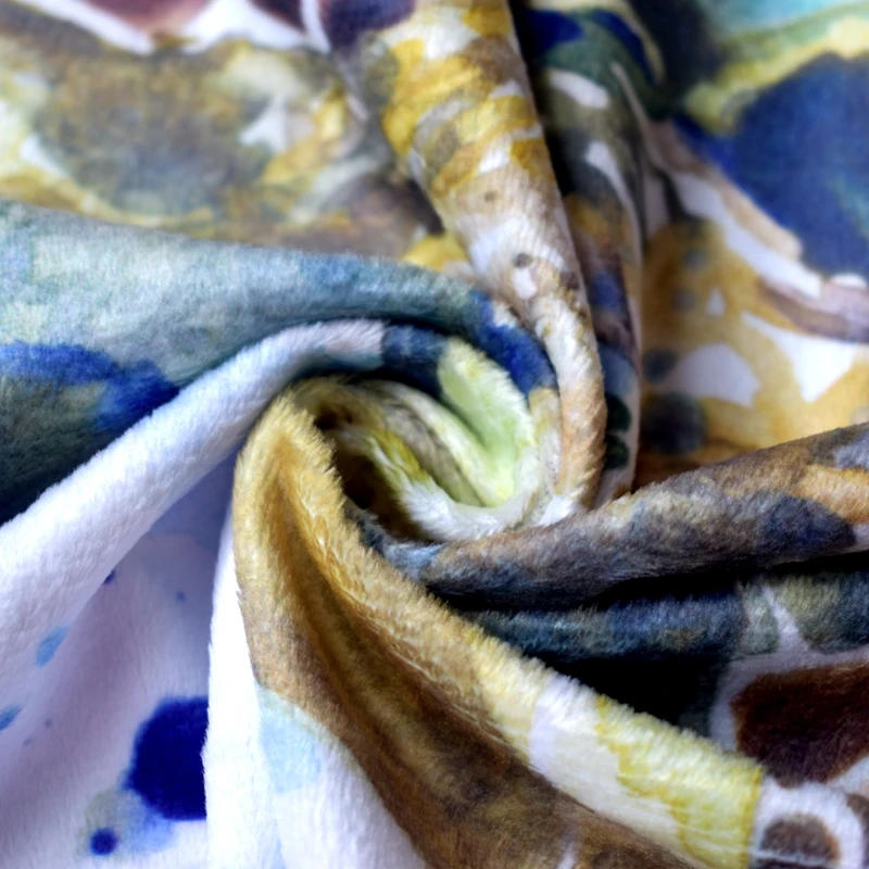 custom carton design printing minky fabric Flannel Coral velvet Lamb cashmere Crystal velvet squish plush fabric