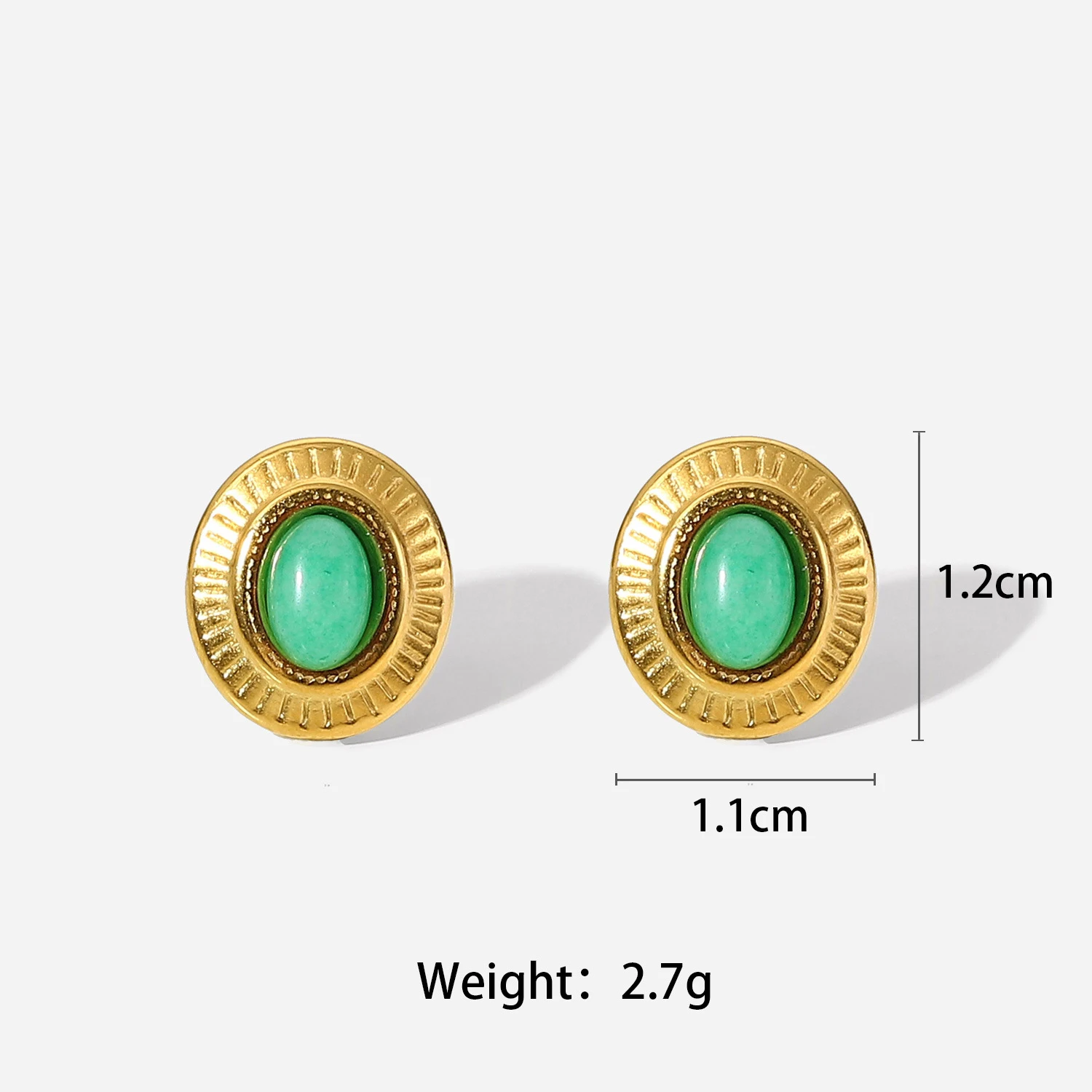 Jade Stud Earrings Studs for Women Stainless Steel Stud Earring Jade Earrings Real Jade Jewelry Wholesale Alibaba Jewelry 2022