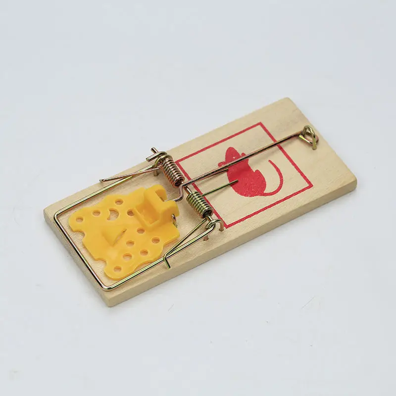 Hot Sale Wholesale Metal Bait Pedal Wooden Mouse Trap Snap Spring Wooden Rat Trap
