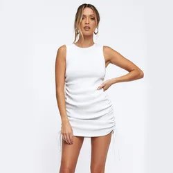 VK38 Hot Sales Solid Color Slim Fit Elegant Bodycon Casual Dress For Women