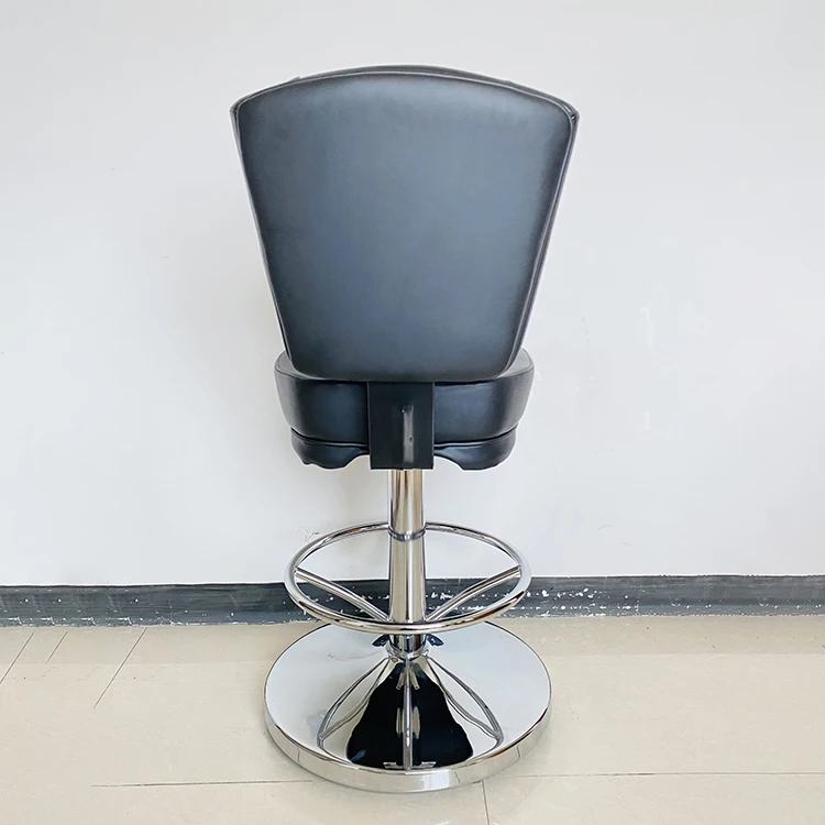 2022 New Developed Casino Seats Synthetic Black Leather Slot Machine Chairs Adjustable Gambling Chairs